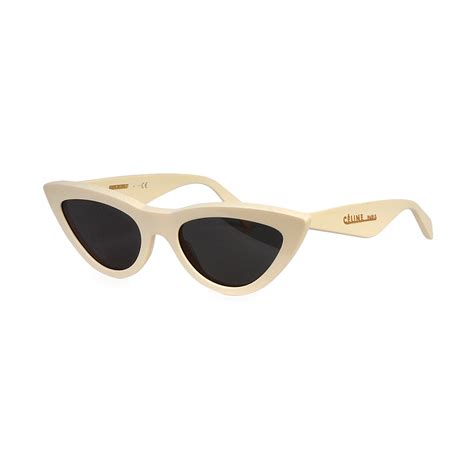 celine white cat eye|Celine 56mm cat eye sunglasses.